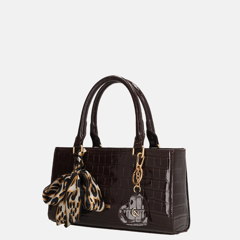 Charm London Knightbridge handtas donkerbruin bij Duifhuizen