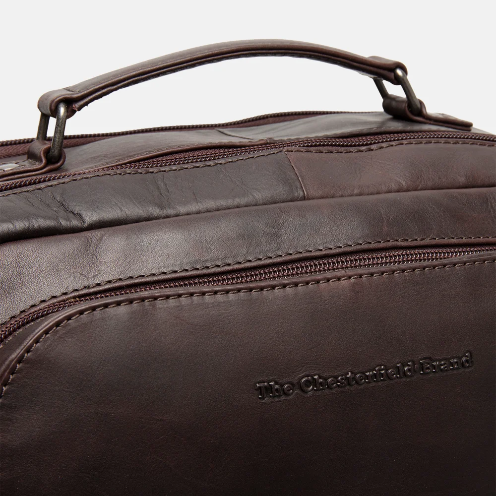 Chesterfield Lennox laptoprugzak L 16 inch dark brown bij Duifhuizen