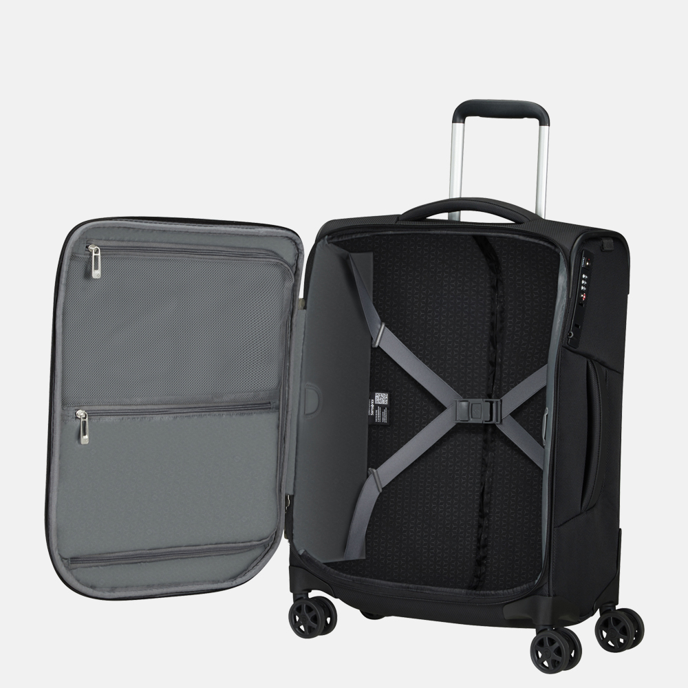 Samsonite Respark Strict handbagage koffer 55 cm ozone black bij Duifhuizen