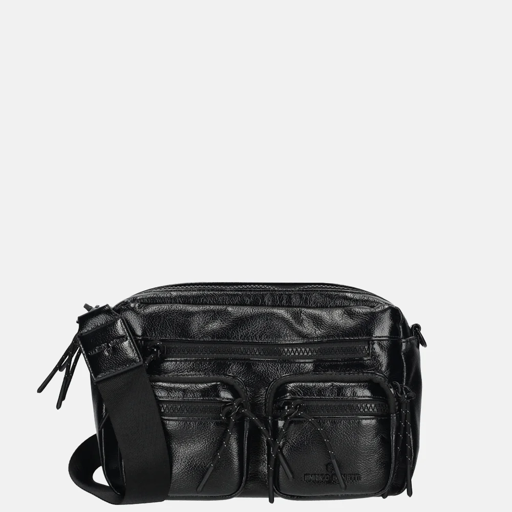 Enrico Benetti Celine crossbody tas metallic zwart