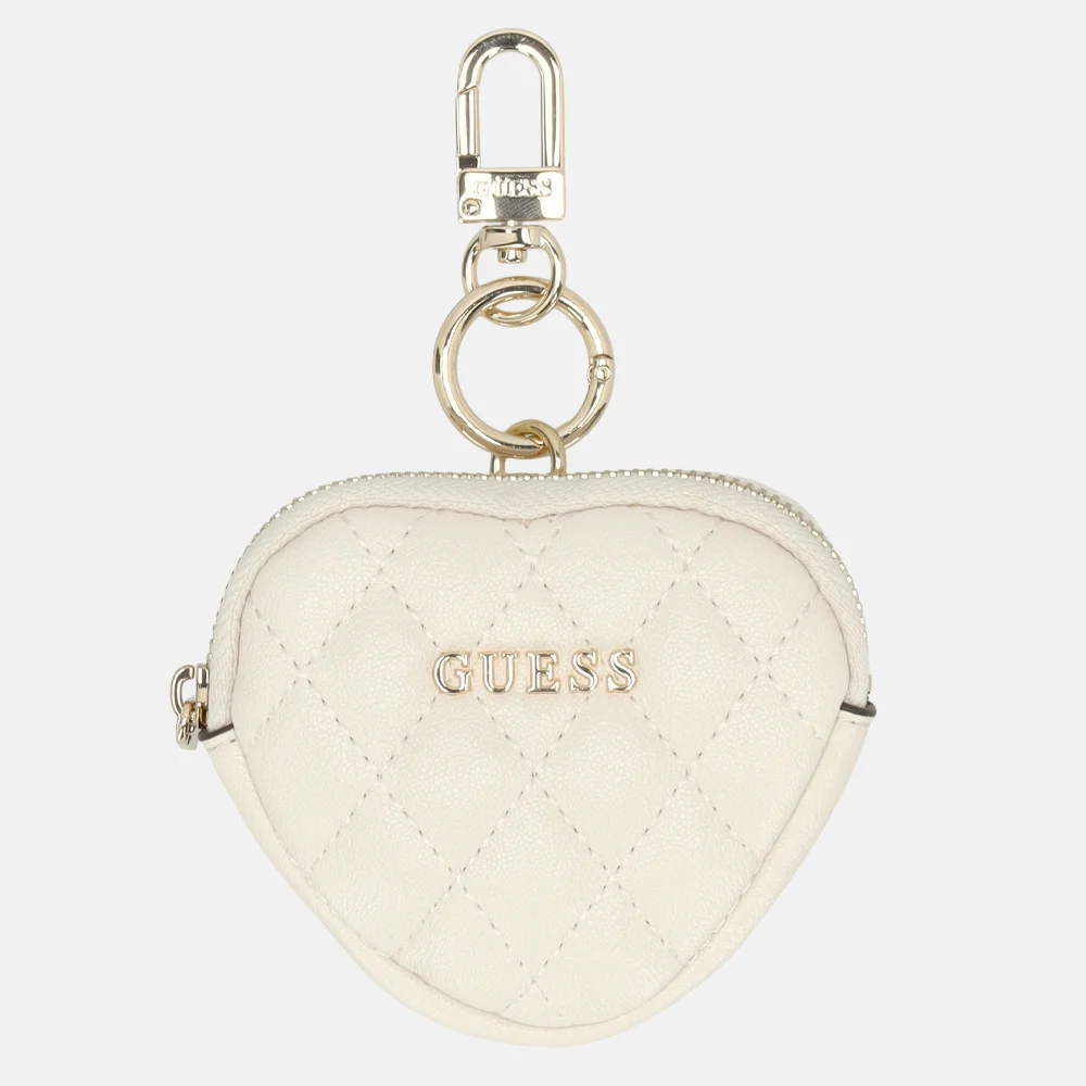 Guess Heart sleutelhanger off white
