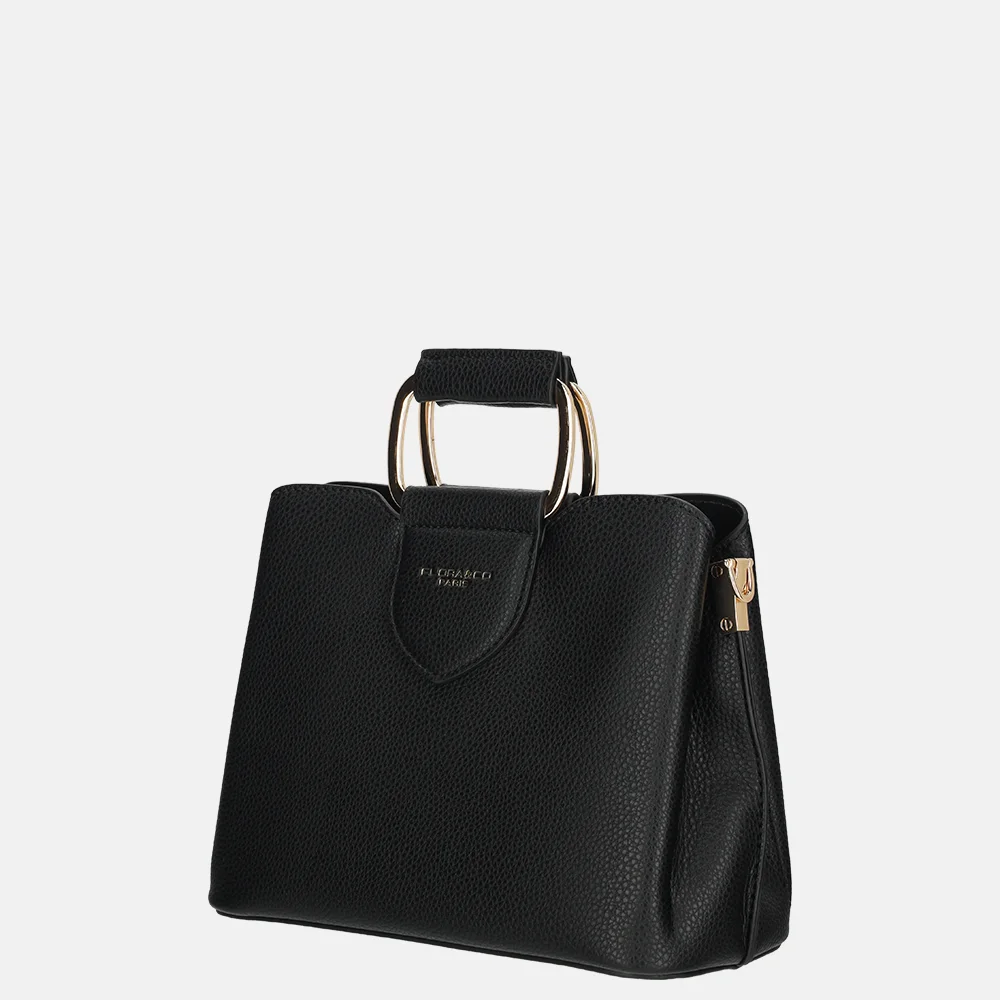 Flora & Co handtas S black bij Duifhuizen