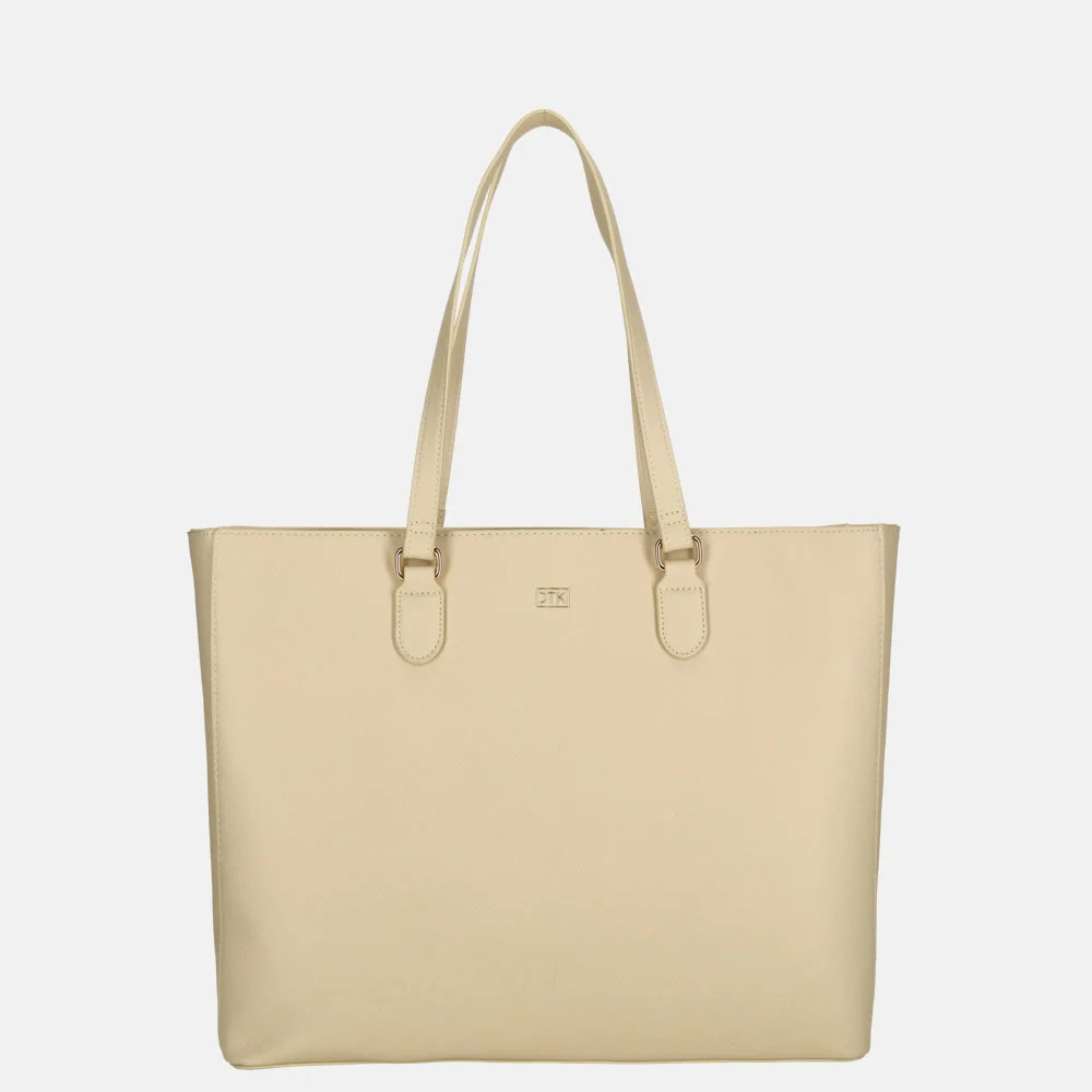 Duifhuizen Saffiano shopper L beige bij Duifhuizen