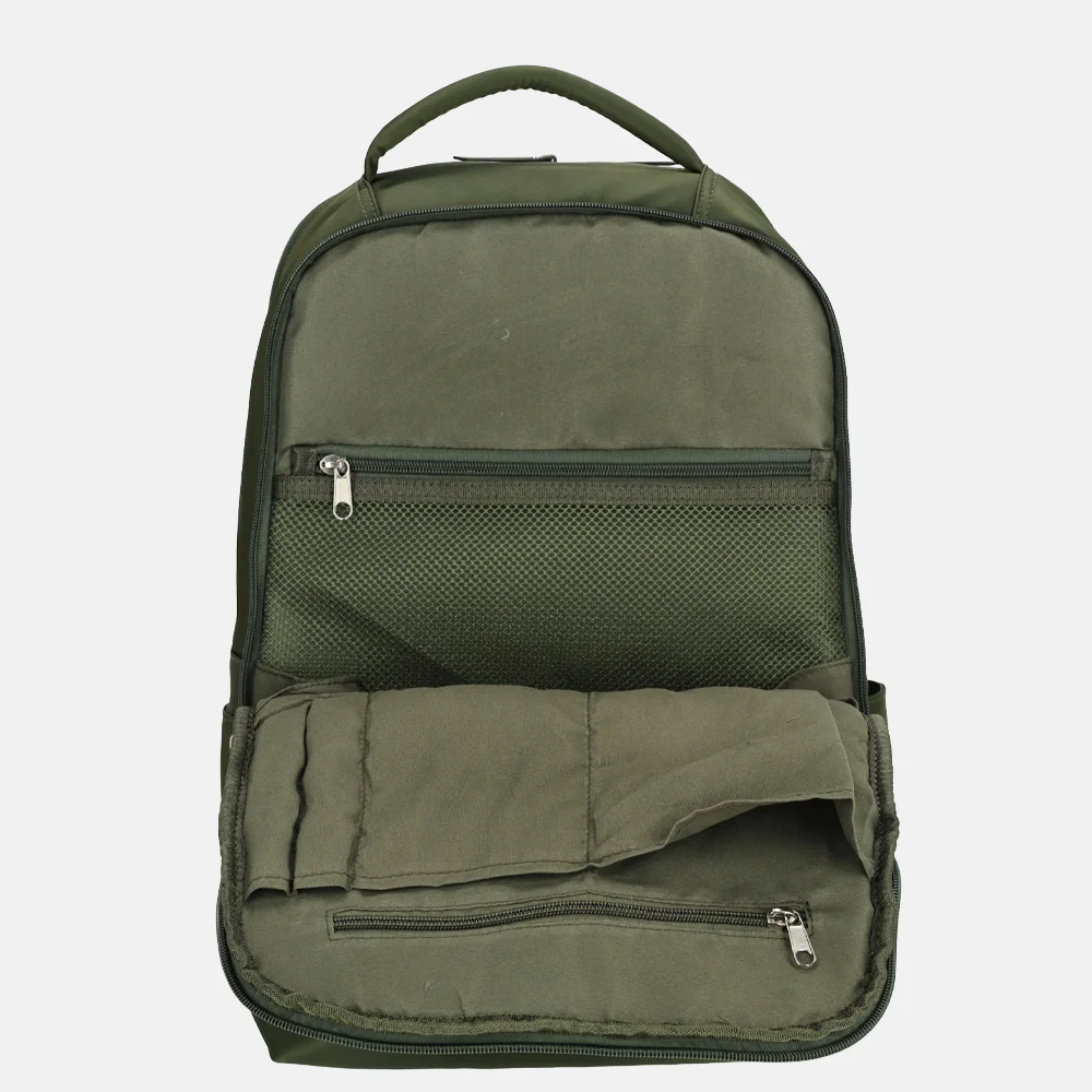 Enrico Benetti Caroline laptoprugzak 15 inch olijf bij Duifhuizen