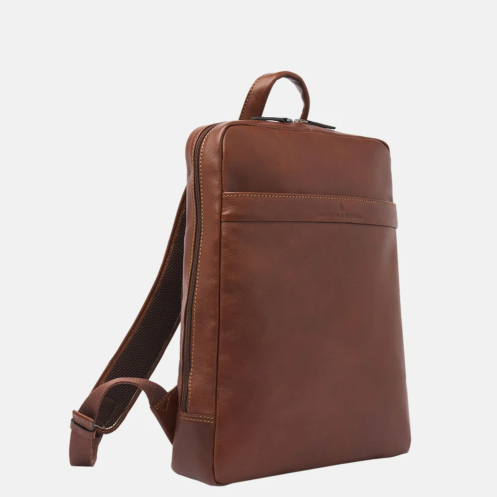 Castelijn en Beerens laptoprugzak 16.6 inch lichtbruin bij Duifhuizen