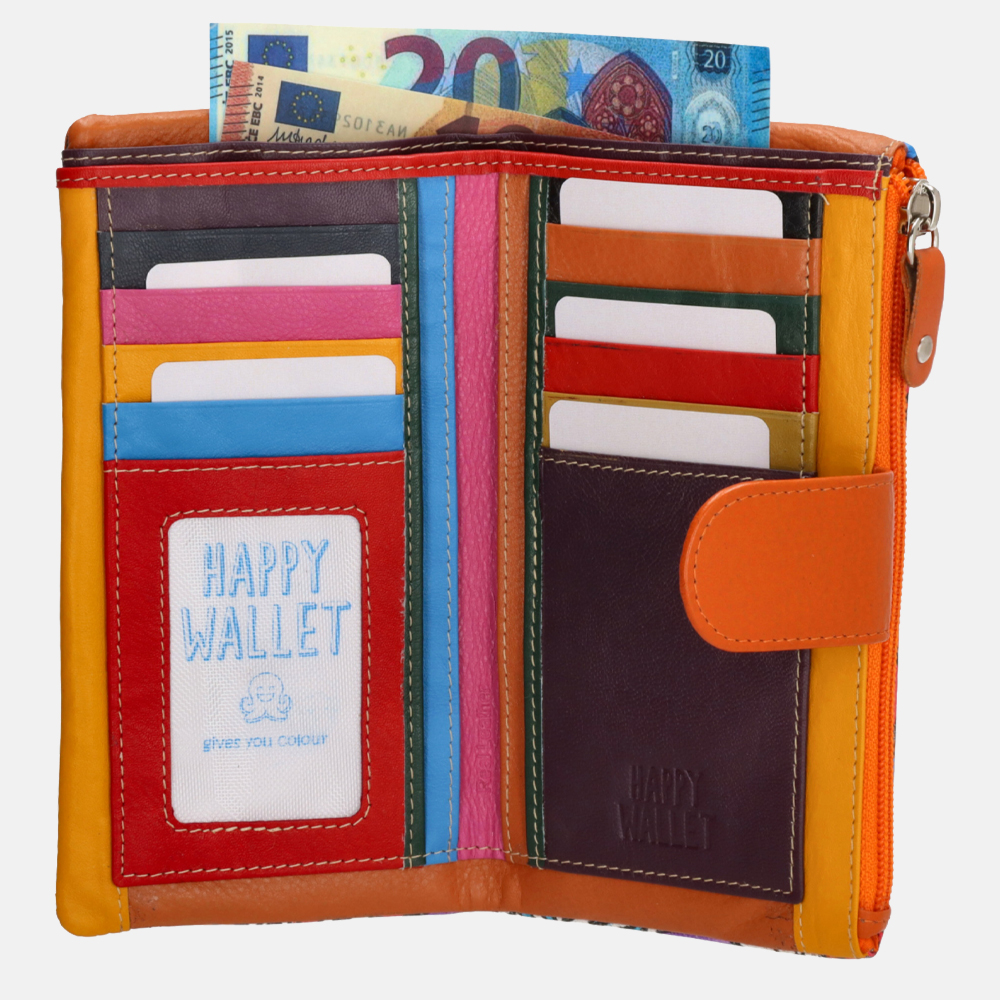 Happy Wallet portemonnee L multicolour bij Duifhuizen
