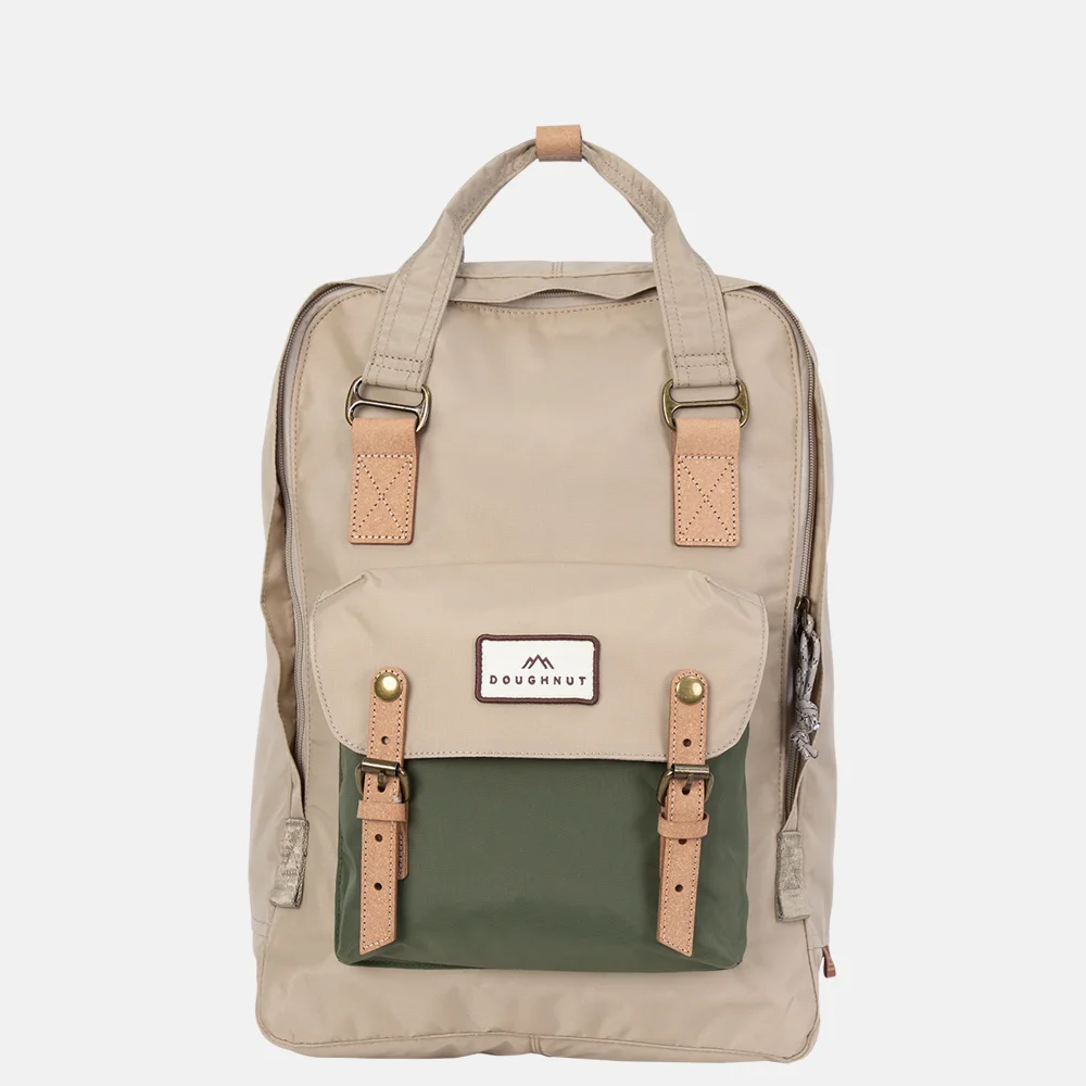 Doughnut Macaroon Large Jungle Backpack rugzak 15 inch beige bij Duifhuizen