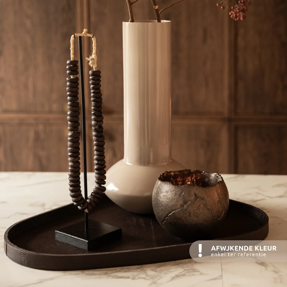 Chamada leren dienblad organisch effen M black bij Duifhuizen