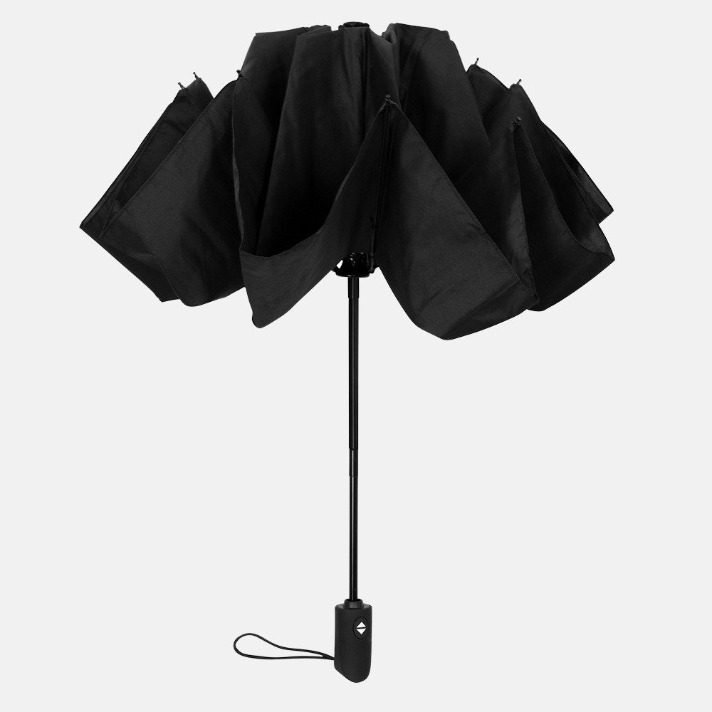 Impliva opvouwbare paraplu black bij Duifhuizen