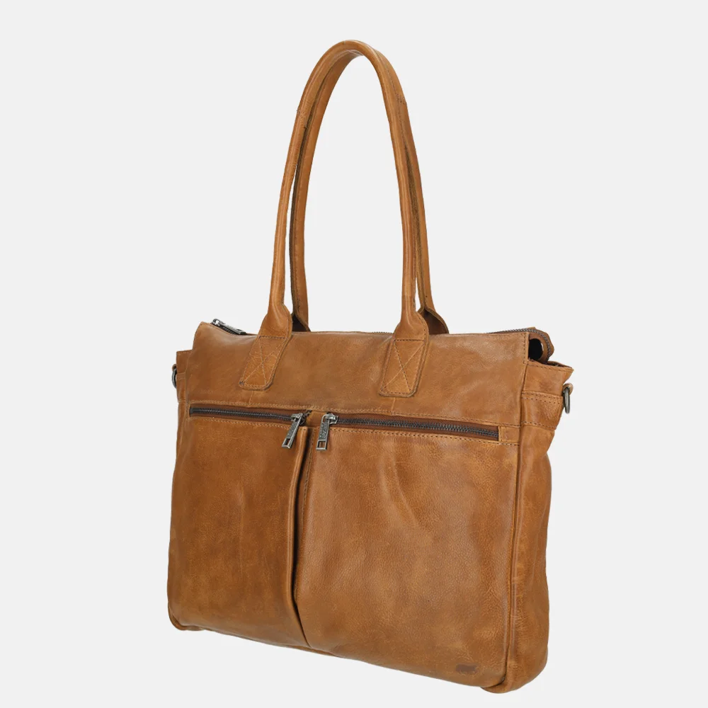 Bear Design laptop shopper 15 inch cognac bij Duifhuizen