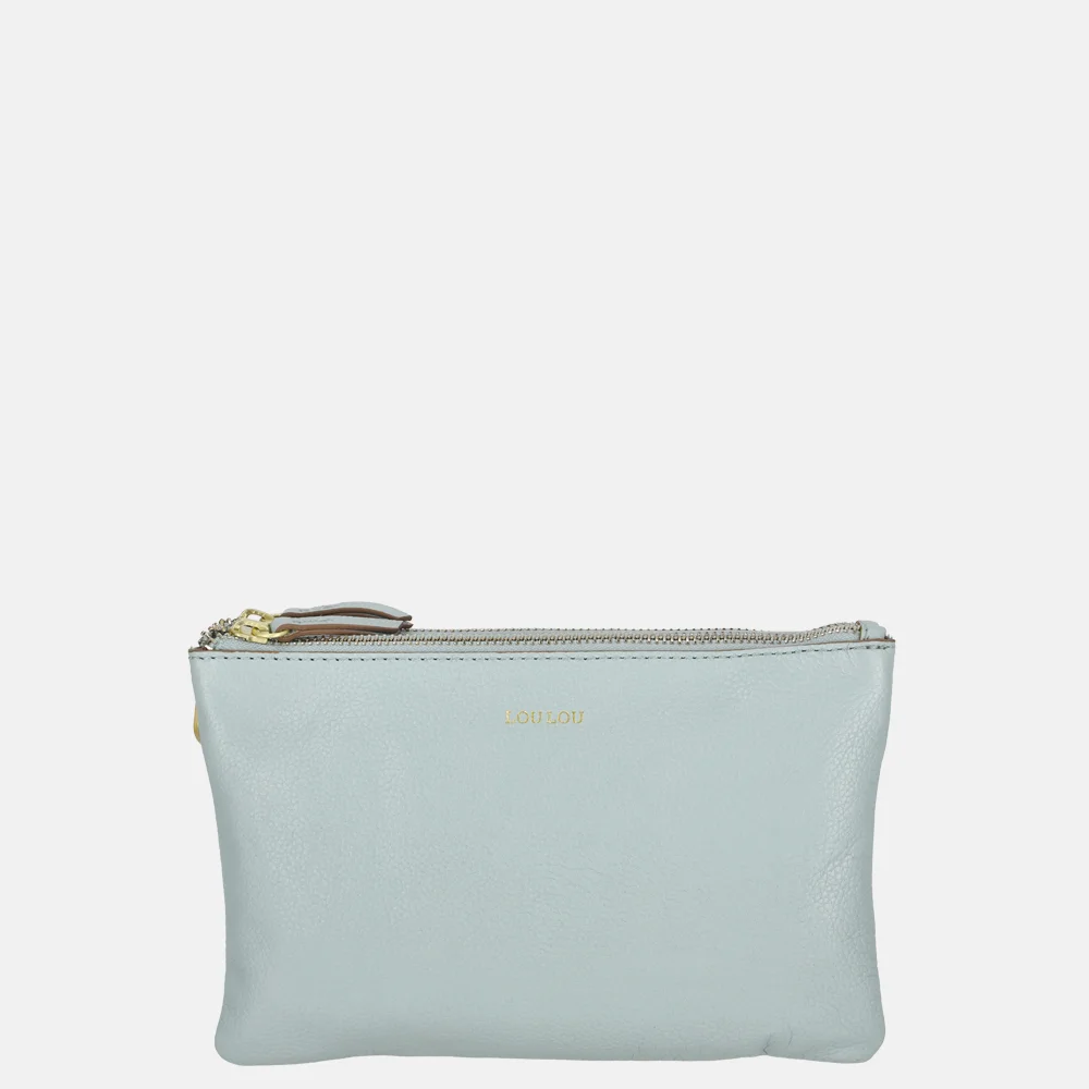 Loulou Essentiels Camille crossbody tas blue aura bij Duifhuizen