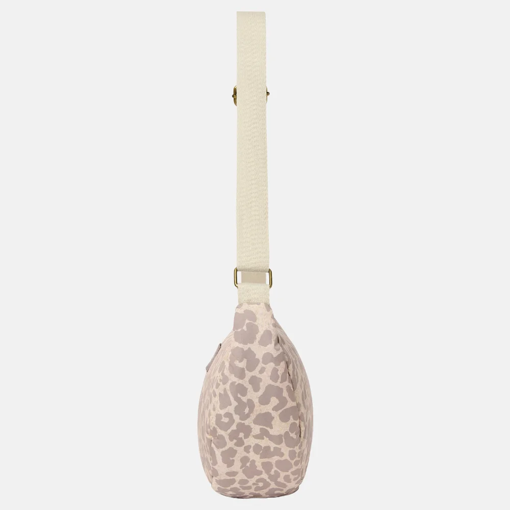 Studio Noos Puffy Adult fannypack crossbody tas beige leopard bij Duifhuizen