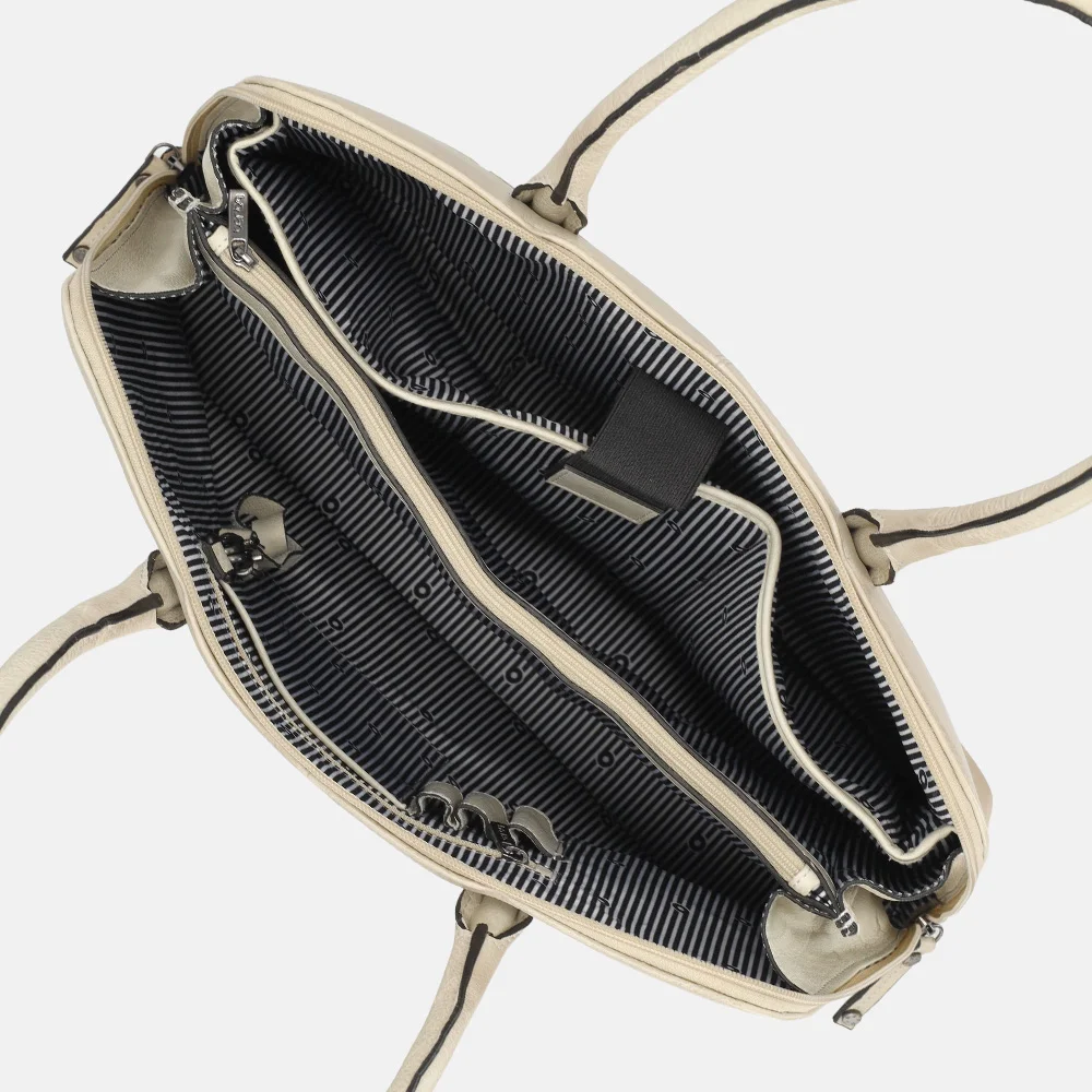 Berba Lucca shopper 15 inch M chalk bij Duifhuizen