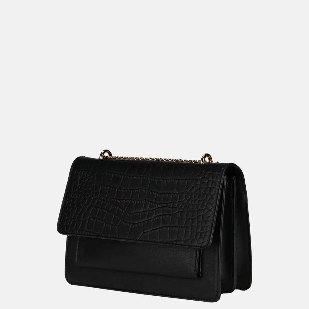 Firenze crossbody tas croco black bij Duifhuizen