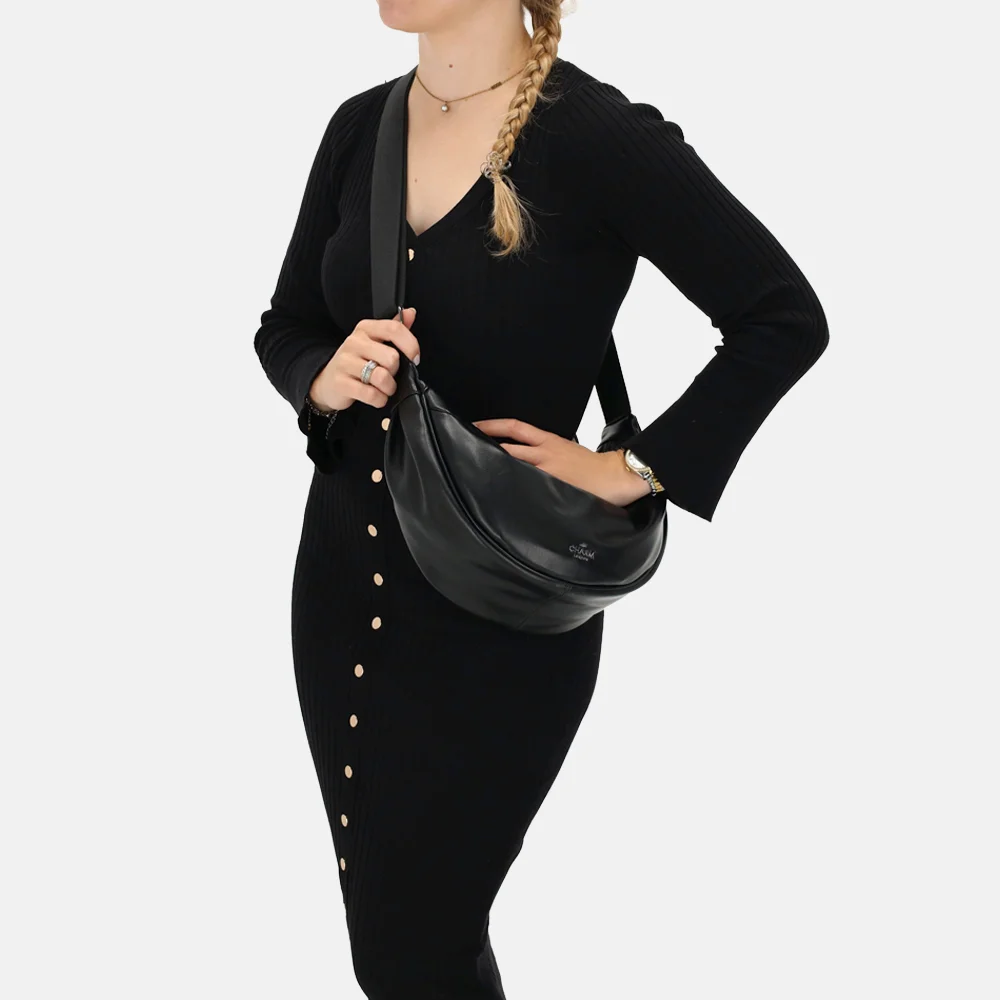 Charm London Lupin crossbody tas zwart bij Duifhuizen