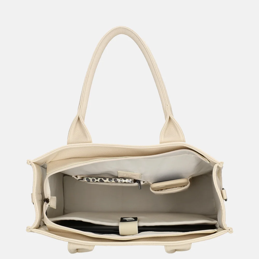 Charm London laptoptas 15 inch off white bij Duifhuizen