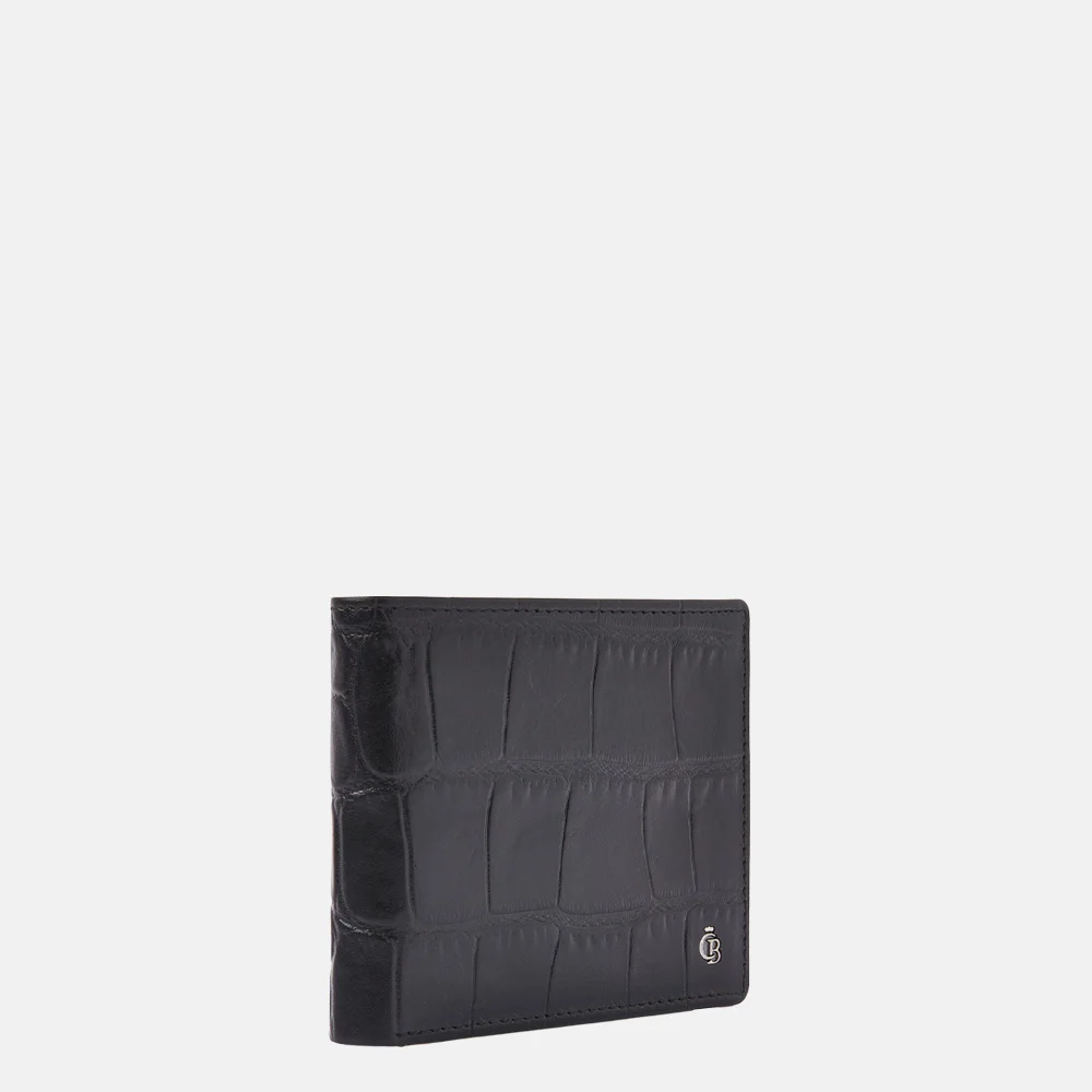 Castelijn en Beerens billfold portemonnee croco black bij Duifhuizen