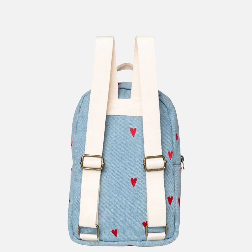 Studio Noos Denim Hearts mini kinderrugzak denim bij Duifhuizen