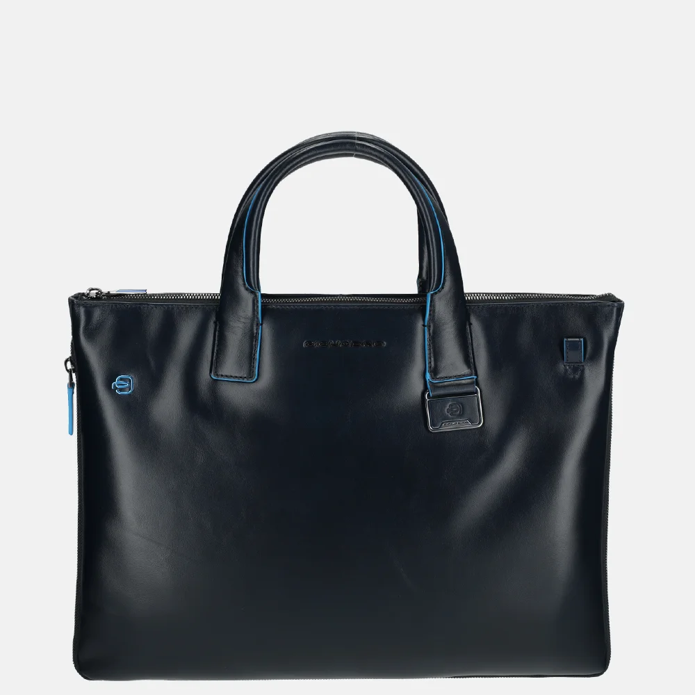 Piquadro expendable laptoptas 15 inch S blue bij Duifhuizen