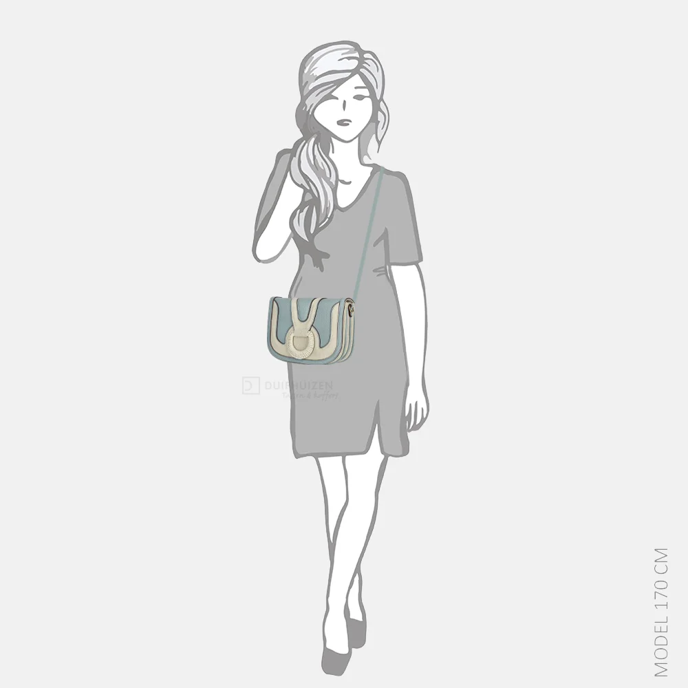 Laurent David crossbody tas light blue bij Duifhuizen