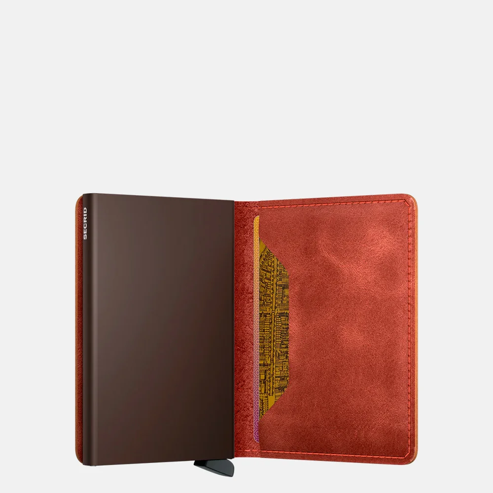 Secrid Slimwallet pasjeshouder vintage orange bij Duifhuizen