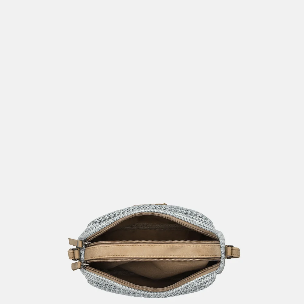 Enrico Benetti Raffia crossbody tas lichtblauw bij Duifhuizen