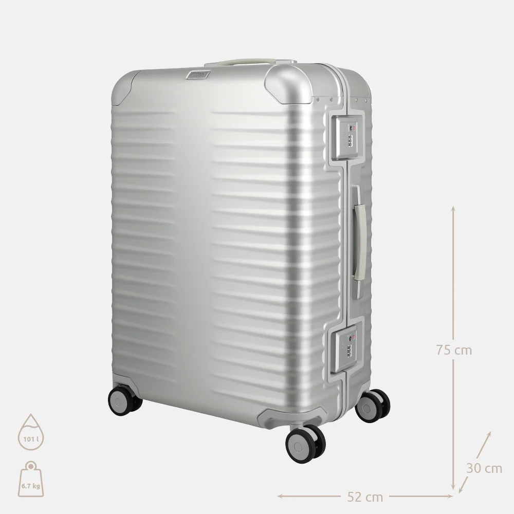 Titan Eternity reiskoffer 75 cm silver bij Duifhuizen