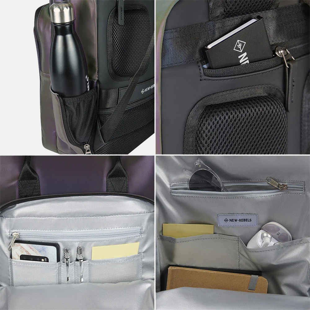 New Rebels Milwaukee rugzak 15.6 inch twee toon reflectie bij Duifhuizen