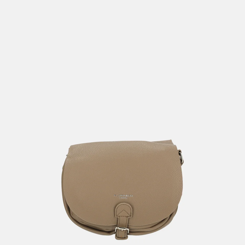 Flora & Co crossbody tas taupe bij Duifhuizen