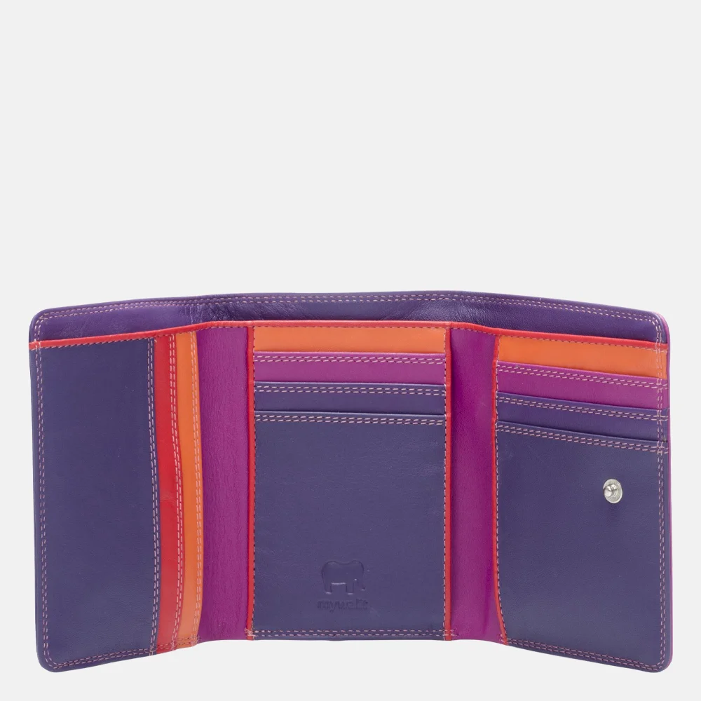 Mywalit Medium Tri-fold portemonnee sangria multi bij Duifhuizen