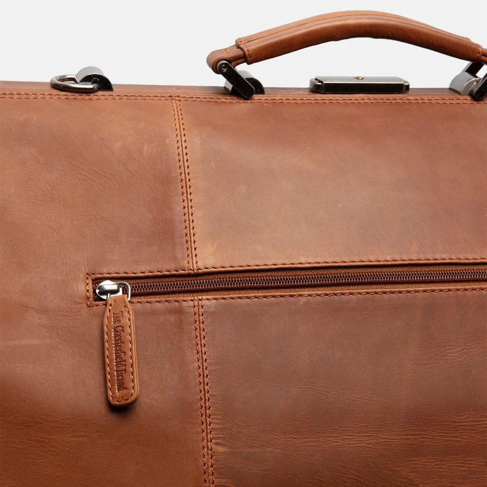 Chesterfield Corfu weekendtas L cognac bij Duifhuizen