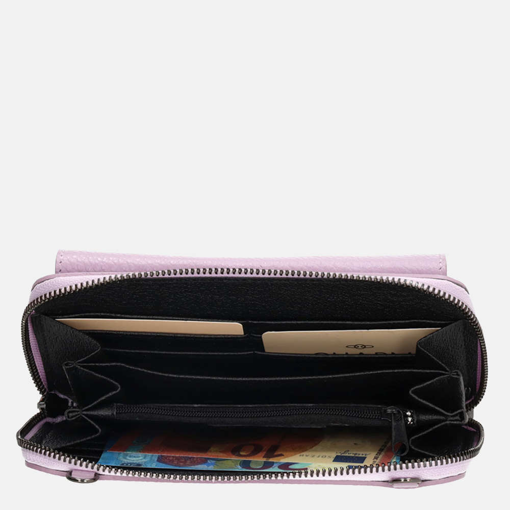 Charm London portemonnee/crossbody tas lila bij Duifhuizen