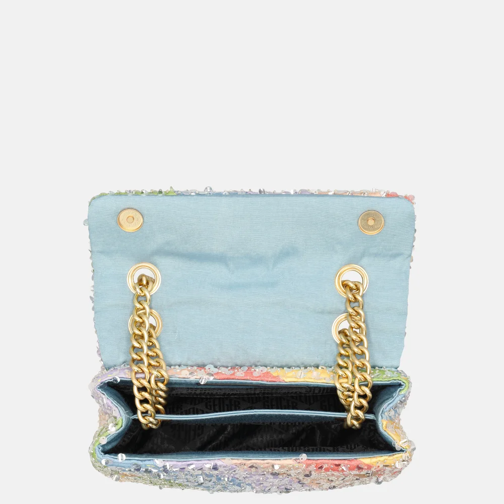 Kurt Geiger Kensington schoudertas rainbow lovertjes M multi/other bij Duifhuizen