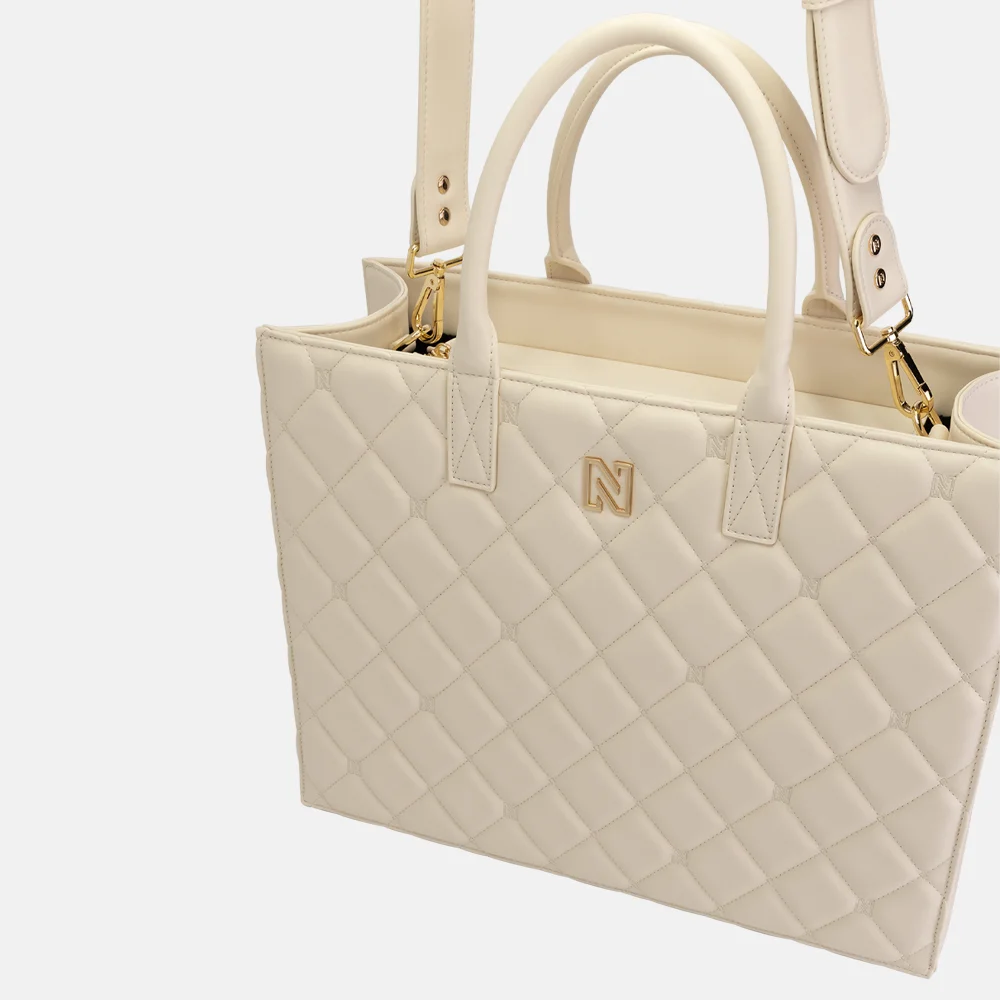 Nikkie Mayda diamand shopper cream bij Duifhuizen