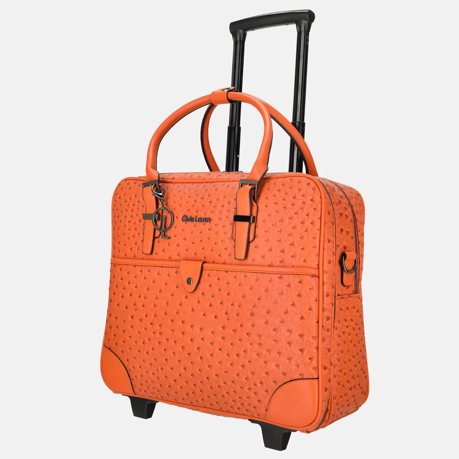 Olivia Lauren business trolley 42 CM 16 inch struis oranje bij Duifhuizen
