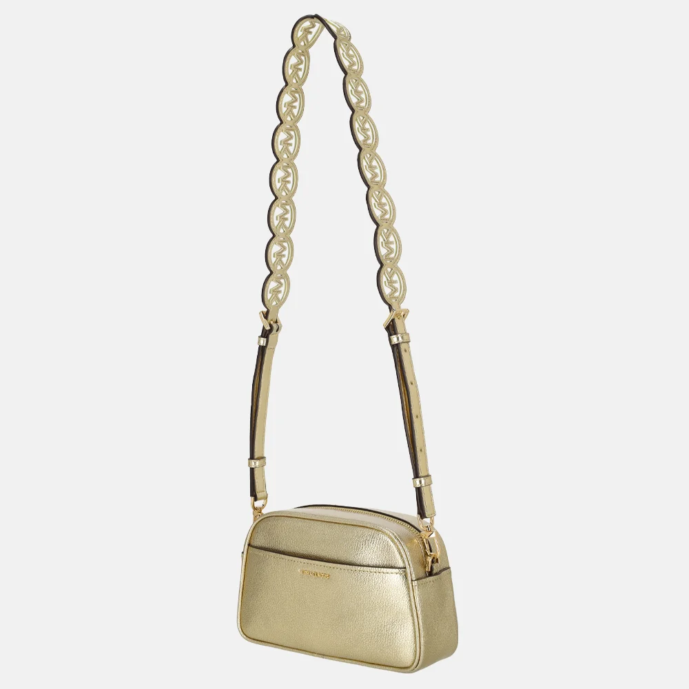 Michael Kors Jet set crossbody tas pale gold bij Duifhuizen