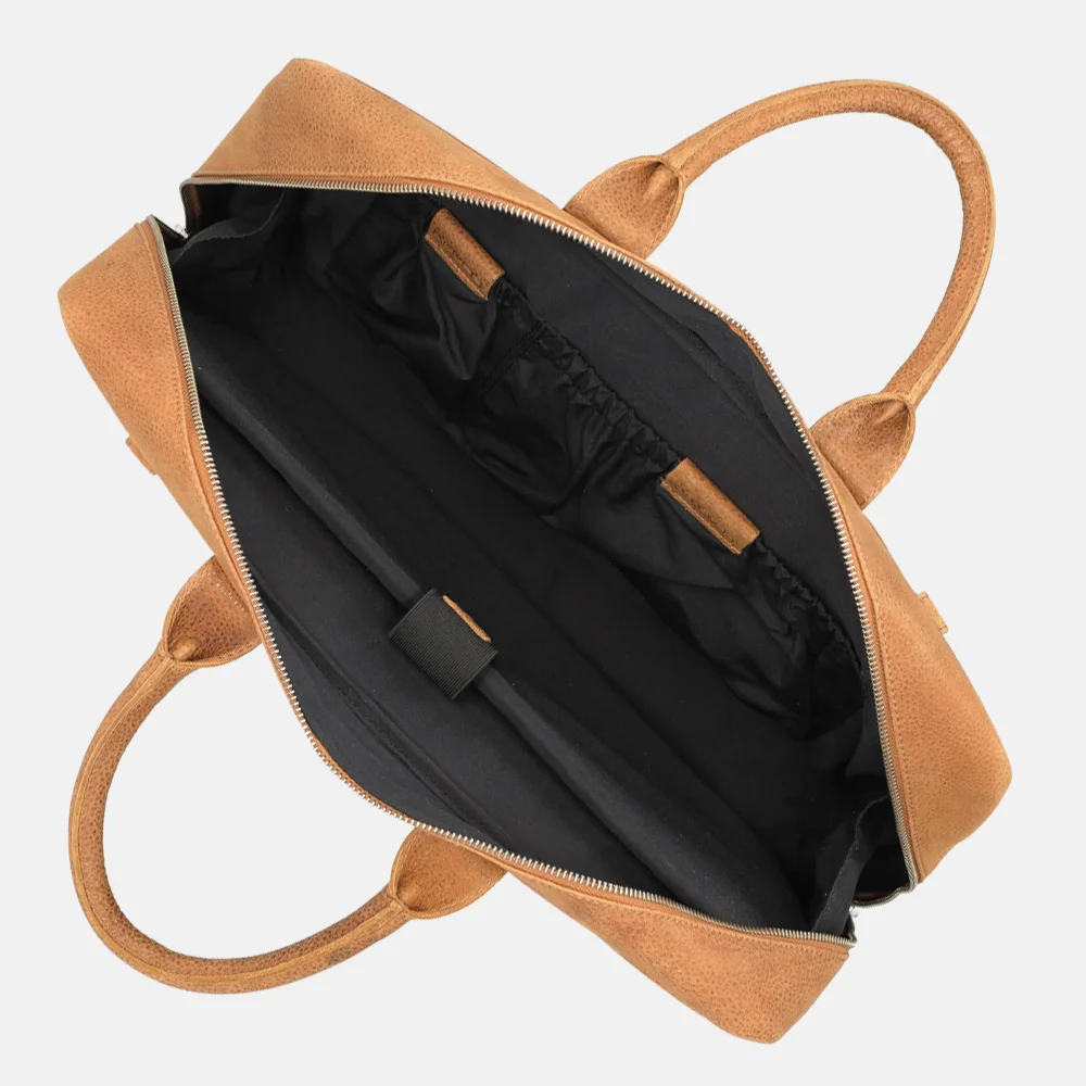 Plevier Kentron laptoptas 17.3 inch cognac bij Duifhuizen