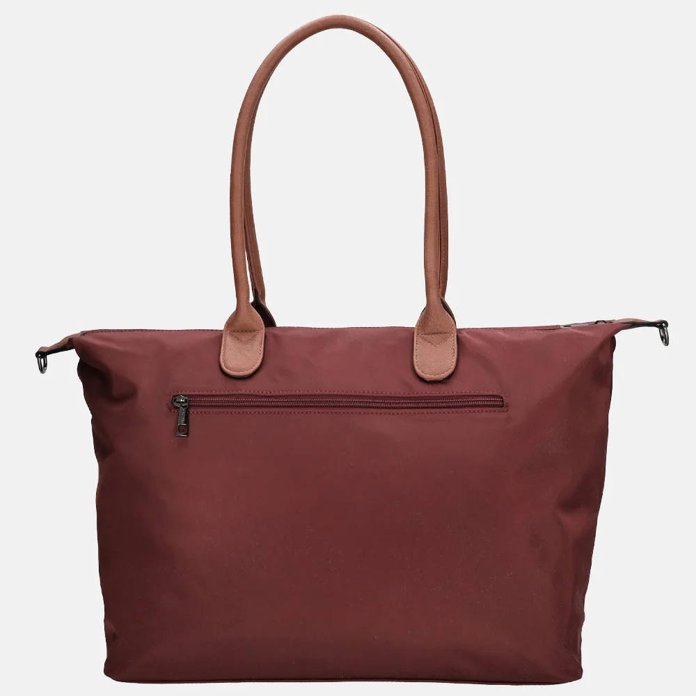 Charm London Buckingham shopper met 15.6 inch laptopvak L bordeaux bij Duifhuizen