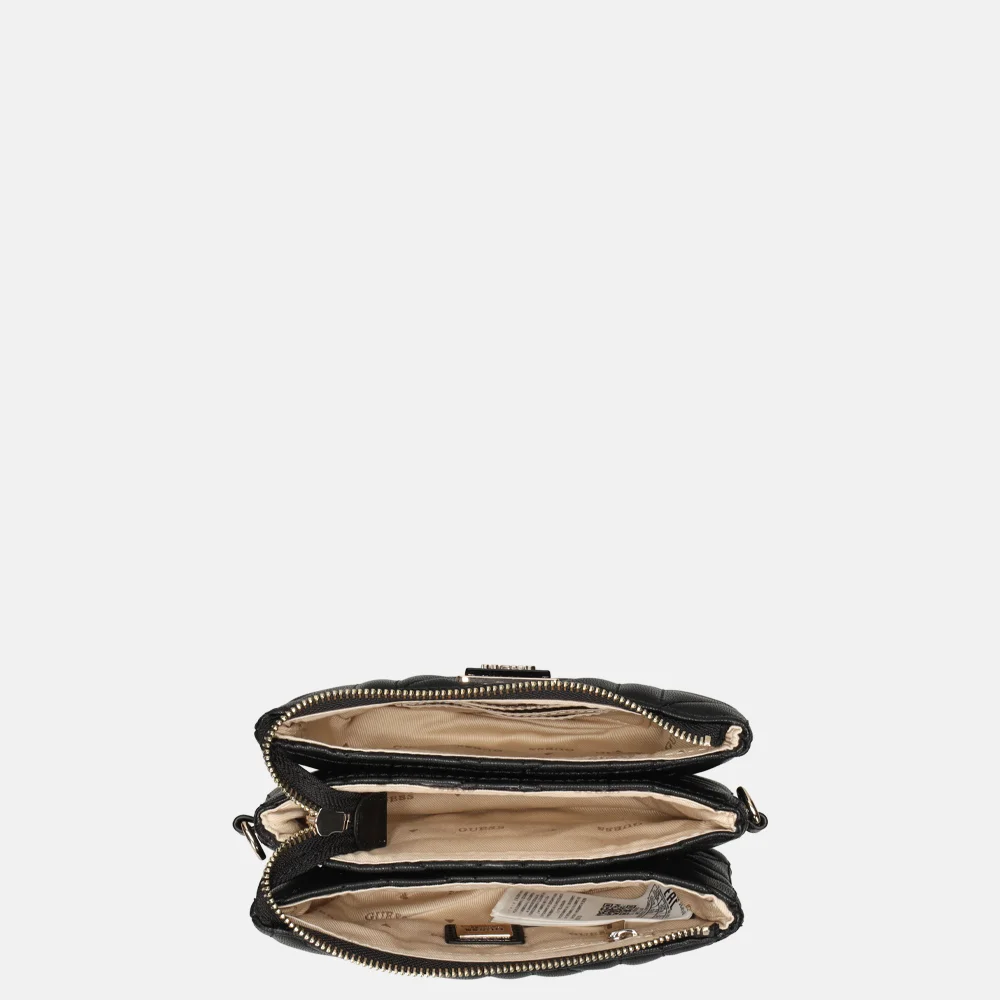 Guess Latona crossbody tas mini black bij Duifhuizen