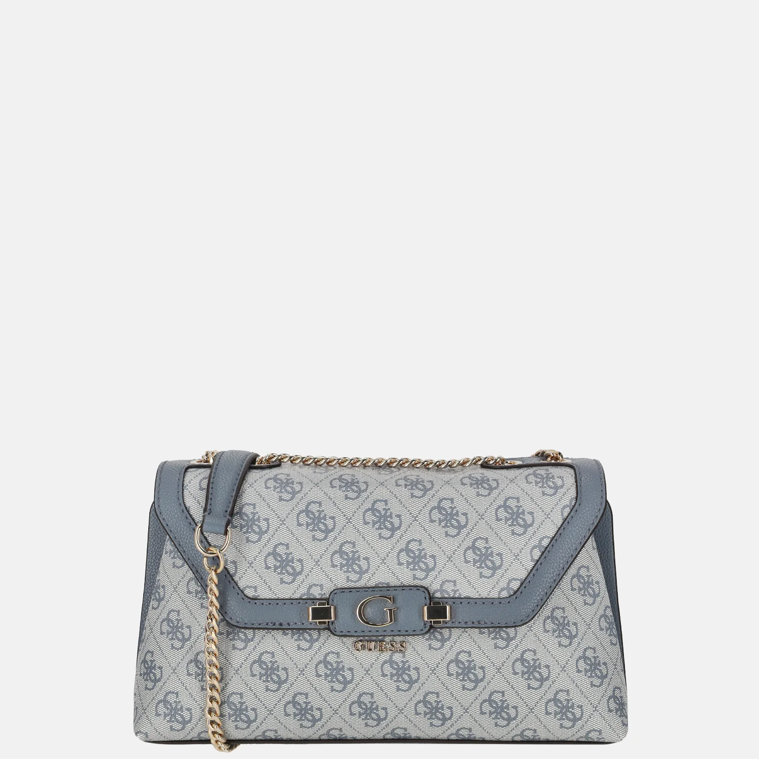 Guess Lindsey convertible flap crossbody tas slate logo