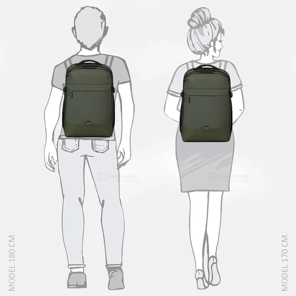 Samsonite Roadseeker laptoprugzak L 17 inch expandable dark olive bij Duifhuizen