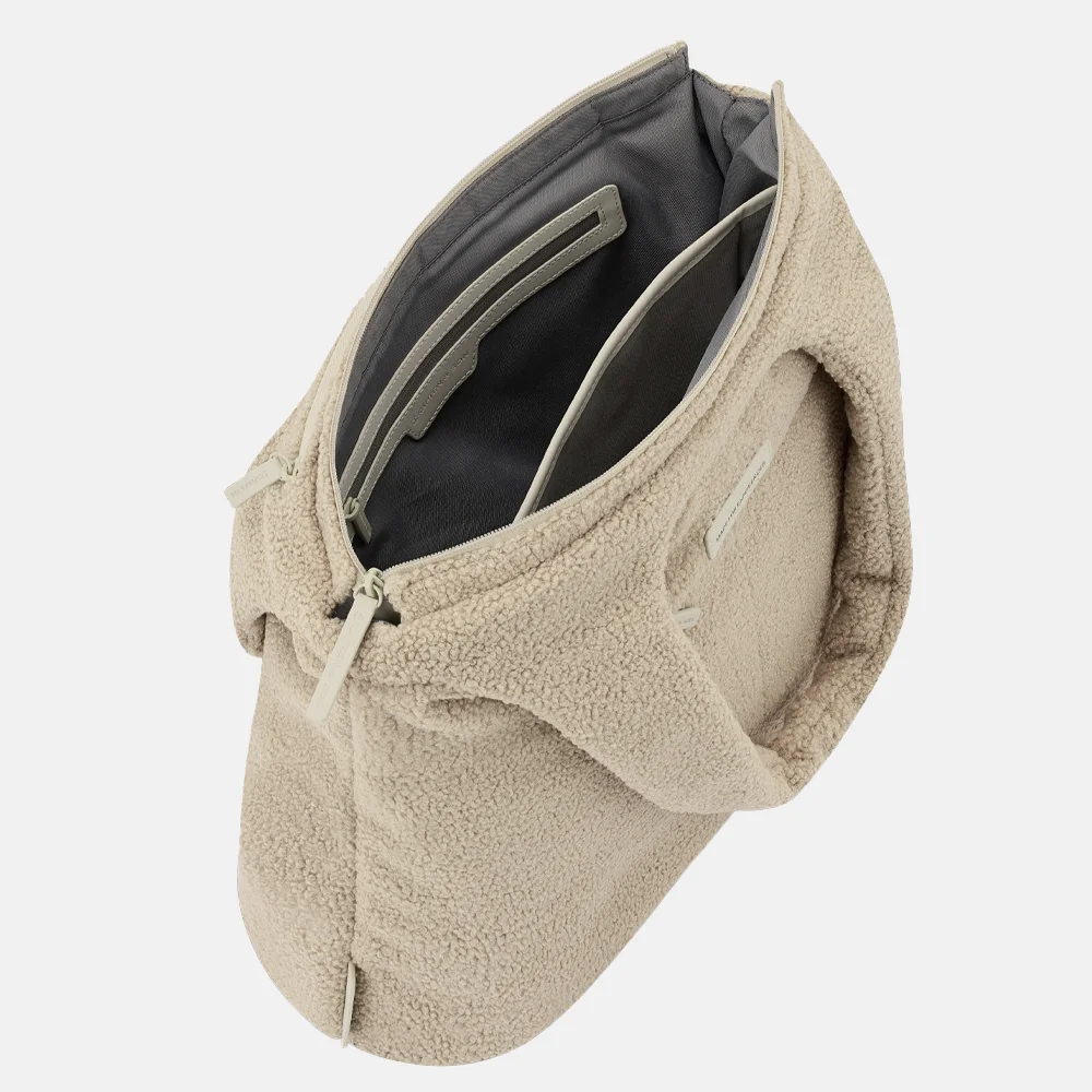 Kapten & Son Skara shopper sandstone fleece bij Duifhuizen