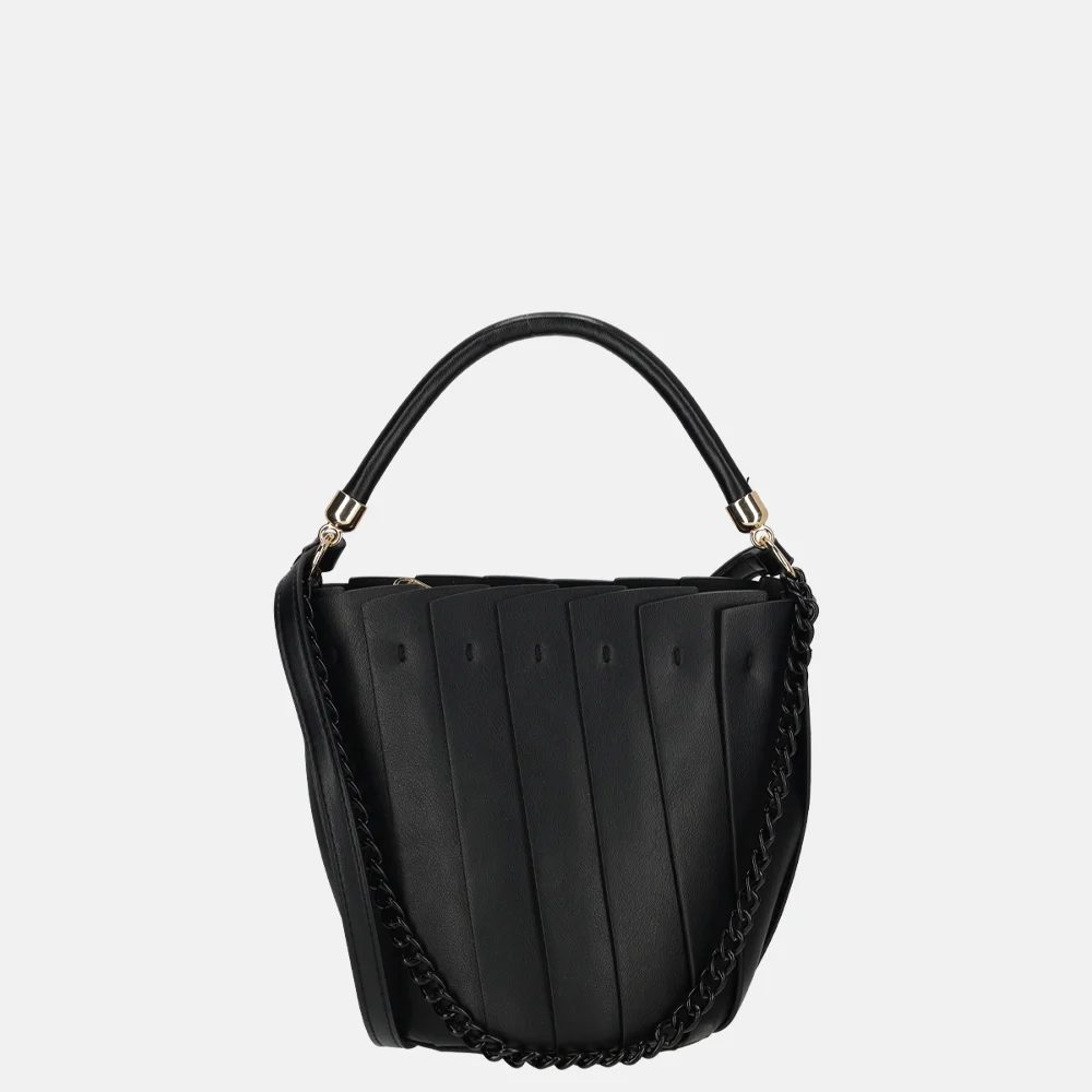 Firenze plissé bucket handtas black