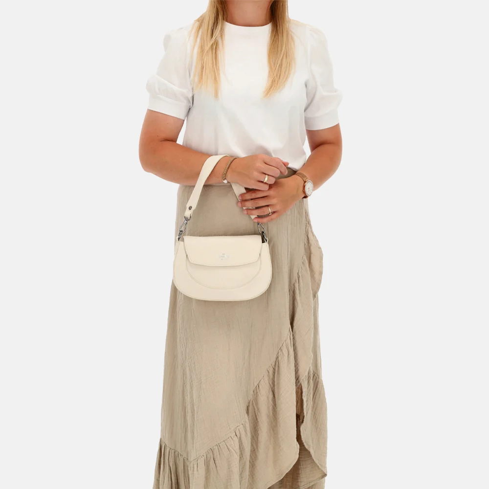 Charm London Montmartre crossbody tas creme bij Duifhuizen