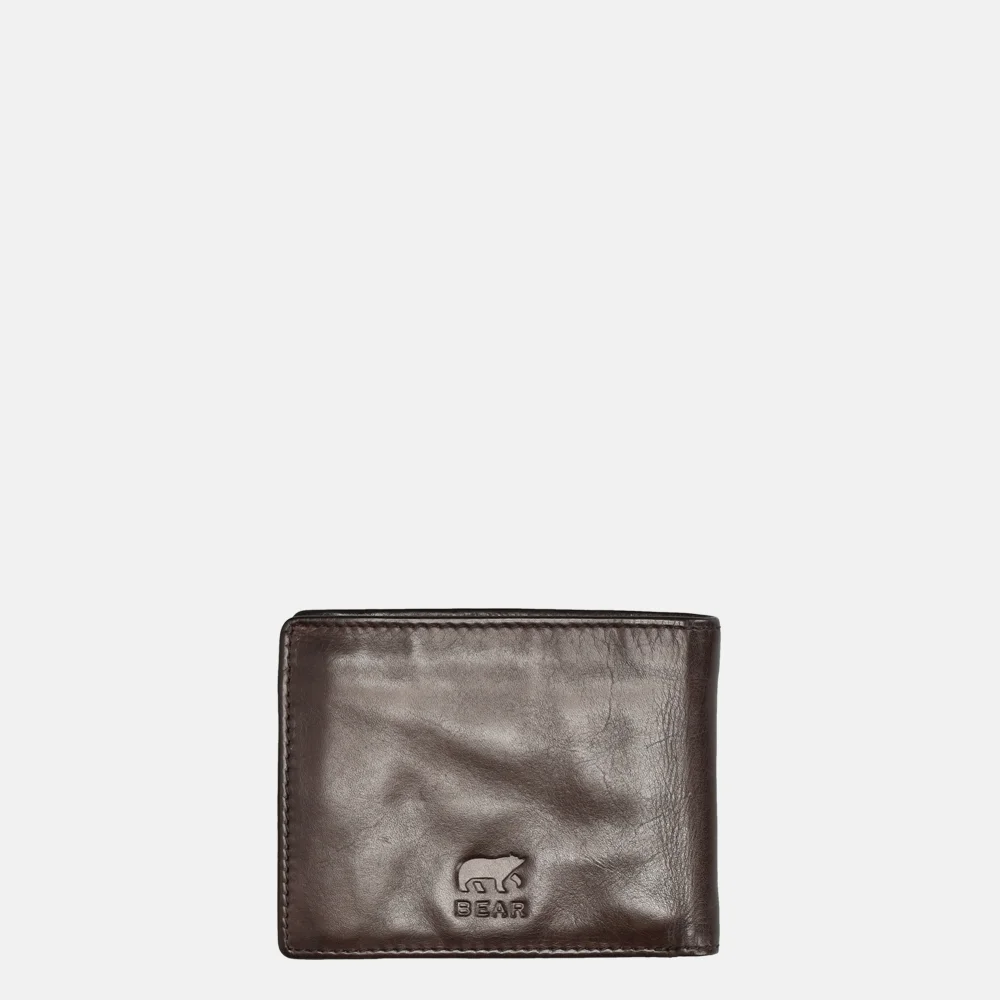 Bear Design billfold brown bij Duifhuizen