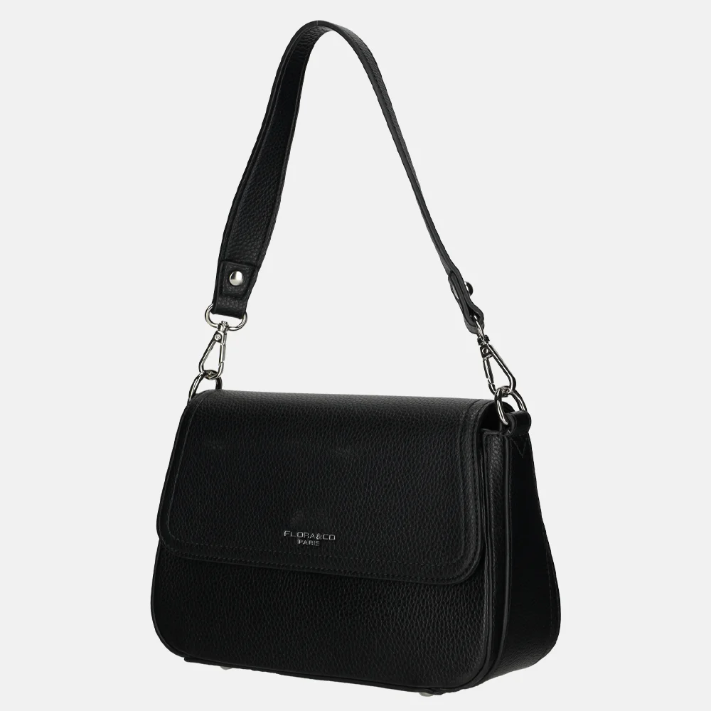 Flora & Co crossbody tas black bij Duifhuizen