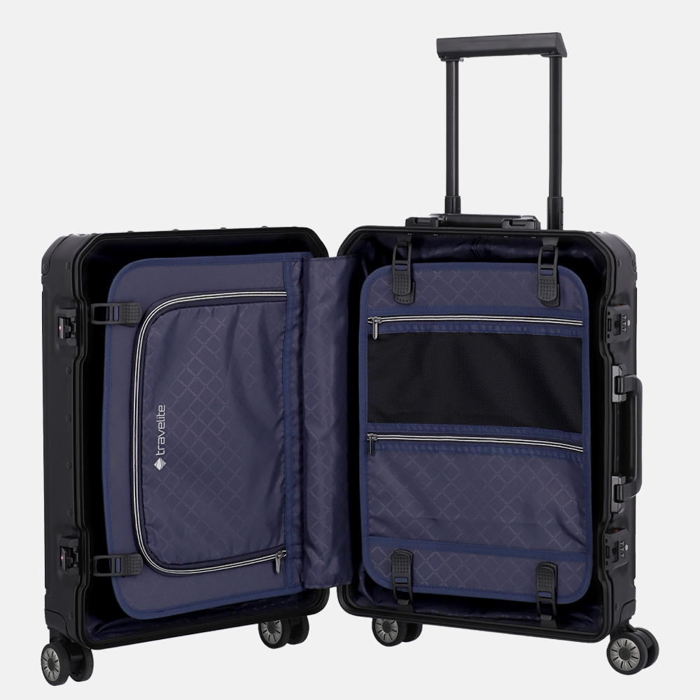 Travelite Next handbagage koffer 55 cm black bij Duifhuizen