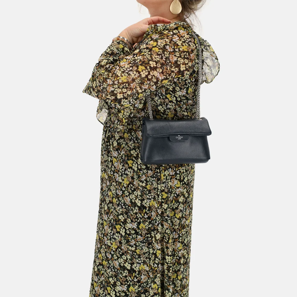 Charm London schoudertas blauw bij Duifhuizen