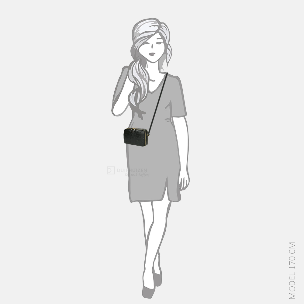 Loulou Essentiels Ally crossbody tas black bij Duifhuizen