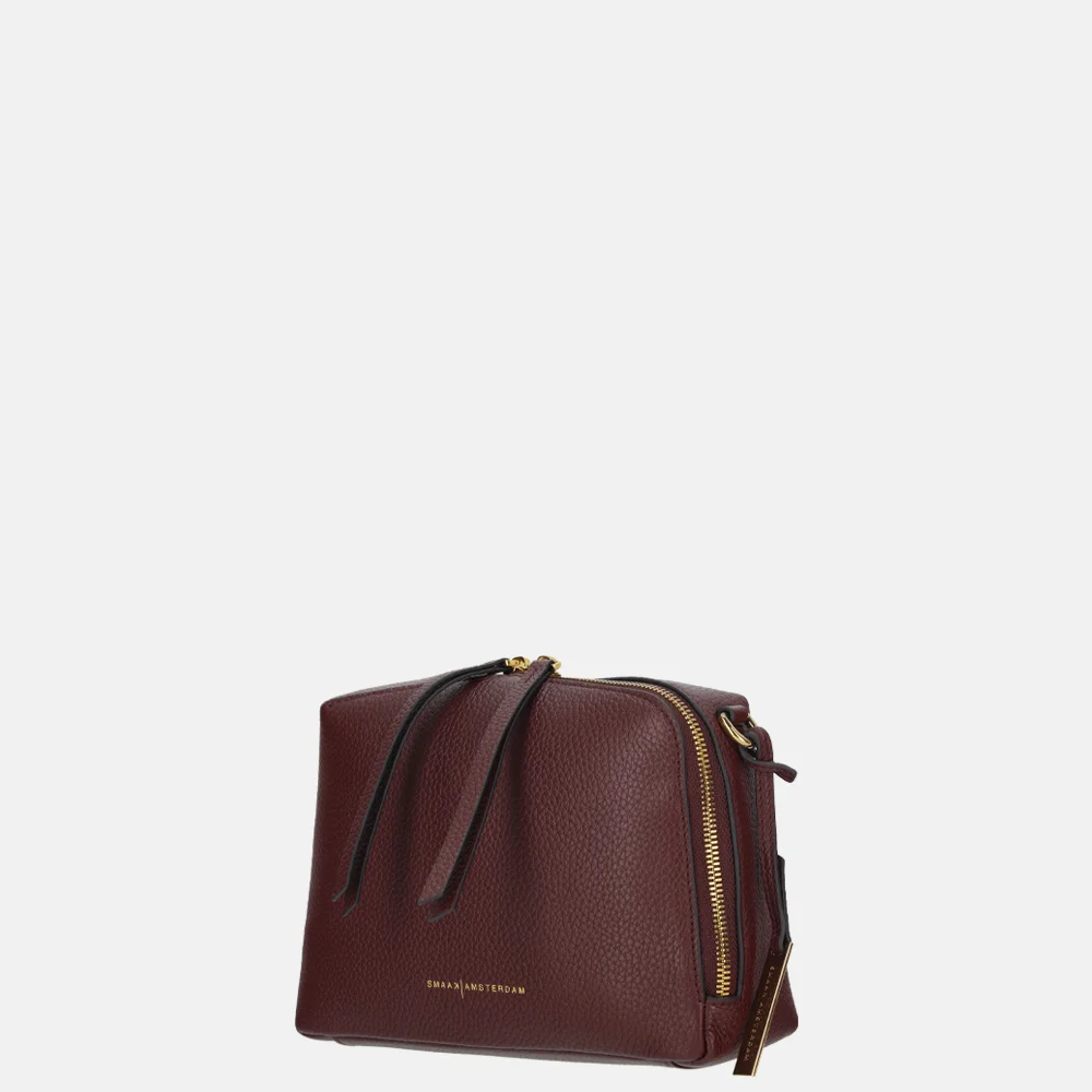 Smaak Amsterdam Blake crossbody tas burgundy bij Duifhuizen